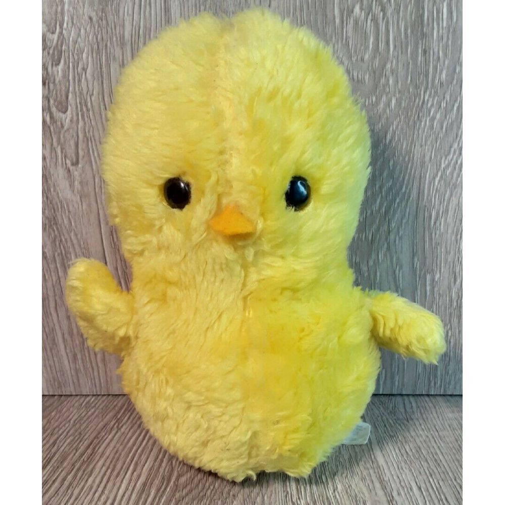 Animal‎ Fair Plush Yellow Stuffed Rattle 6" Vtg 1979 Baby Chick Chicken